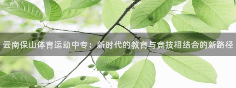 球王会体育：云南保山体育运动中专：新时代的教育与竞技相结合的新路径