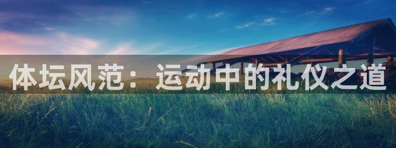 球王会体育：体坛风范：运动中的礼仪之道
